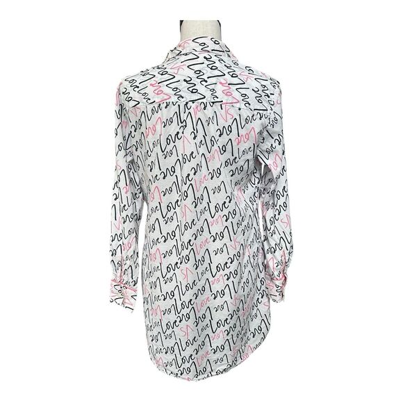 Victoria’s Secret Love Script Lounge Sleep Shirt XS Y2K - Picture 3 of 8